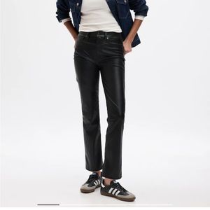 Gap vintage slim high rise vegan leather pants 4s